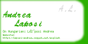 andrea laposi business card